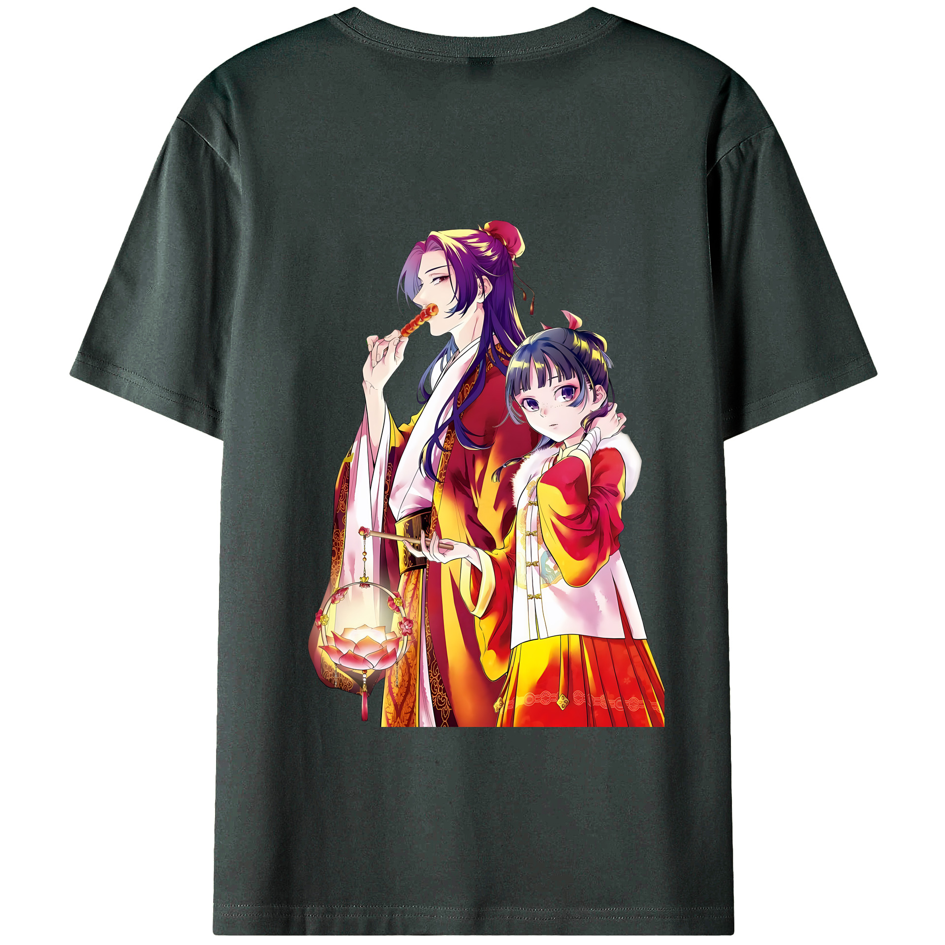 （画像用） 薬屋のひとりごと The Apothecary Diaries 綿100％ メンズ半袖Tシャツ（バックプリント） 通気性